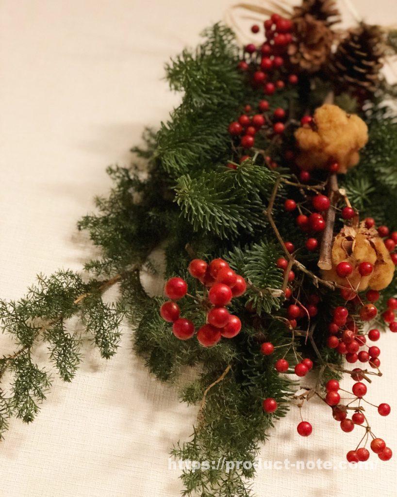 無印良品,クリスマススワッグ,飾りつけ