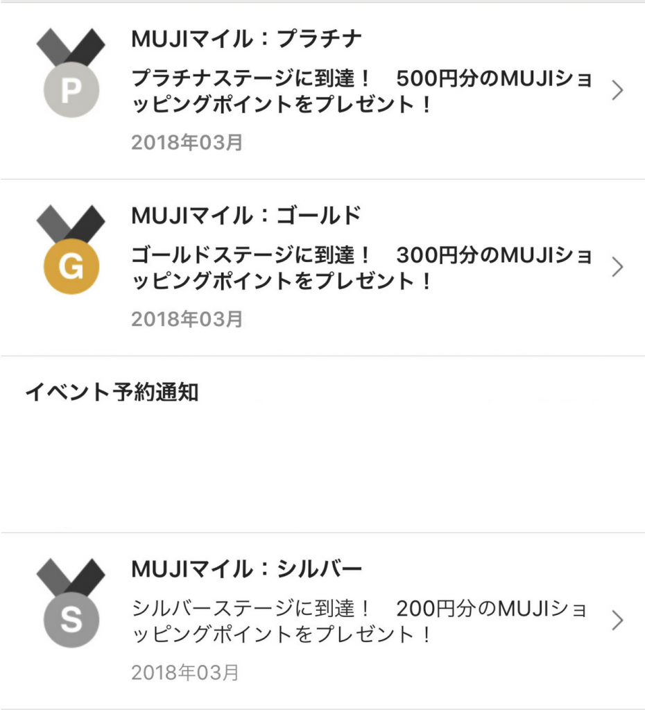 無印良品,ステージアップ,マイル,2018年