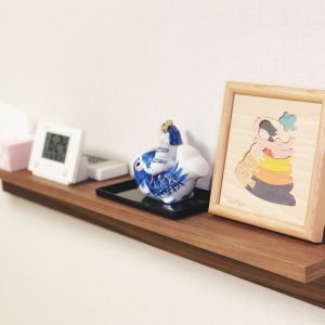 壁に付けられる家具,棚,88cm,無印良品,五月人形,鯉のぼり,小黒三郎,組み木