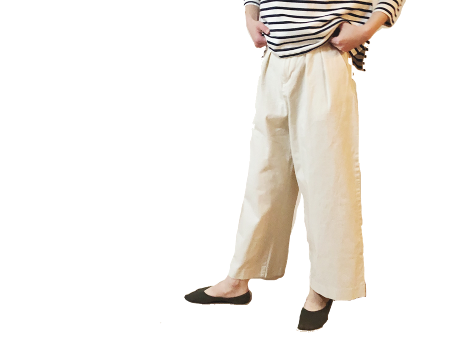 オーガニックコットン縦横ストレッチチノイージーワイドパンツ,無印良品